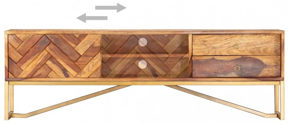 tömör kelet-indiai rózsafa TV-szekrény 140 x 30 x 45 cm