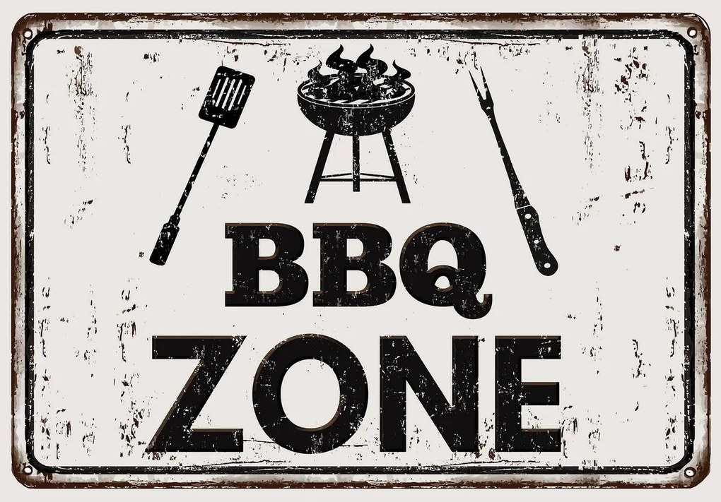 Fotótapéta - BBQ Zone - felirat (152,5x104 cm)