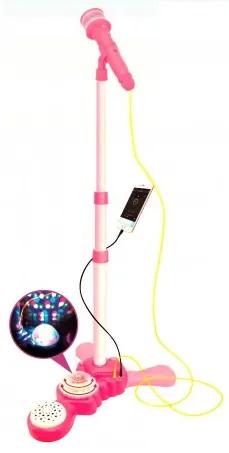 Gyerek karaoke készlet állvánnyal és projektorral Rózsaszín: Rózsaszín