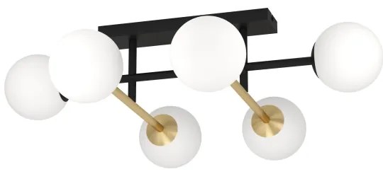 Eglo 390176 - Felületre szerelhető csillár  PAZ 6xE14/40W/230V arany/fekete