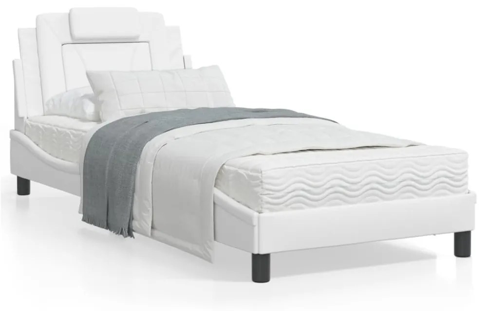 fehér ágykeret Viana LED-ekkel matrac nélkül 90 x 200 cm