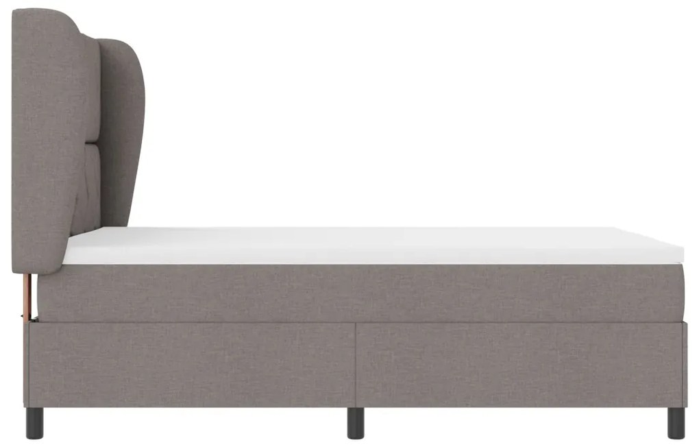 Boxspring Ágy Matraccal - Taupe, 140x200 cm, Szövet