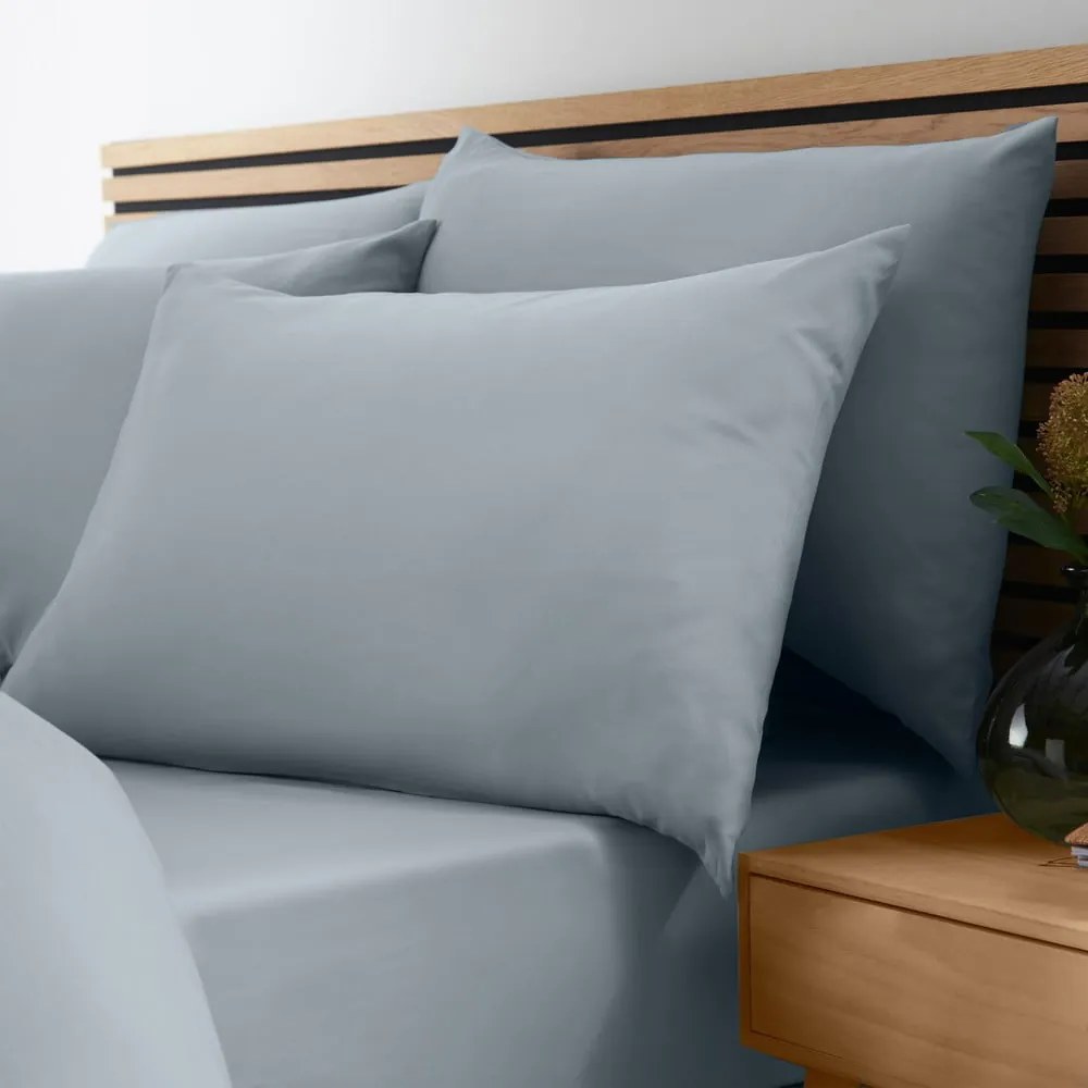 Kékesszürke gumis mikroszálas lepedő 150x200 cm So Soft Easy Iron – Catherine Lansfield