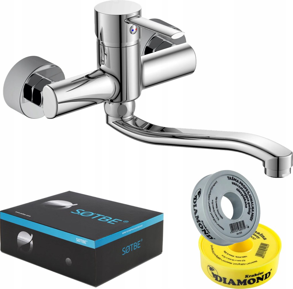 Fali mosdó csaptelep Csaptelep fali mosdó kifolyócső 20 cm Sotbe