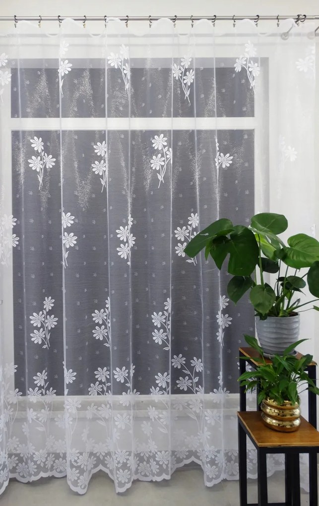 Mg Függöny fényes 628/110 Fehér 300x250cm Kész M Szalaggal