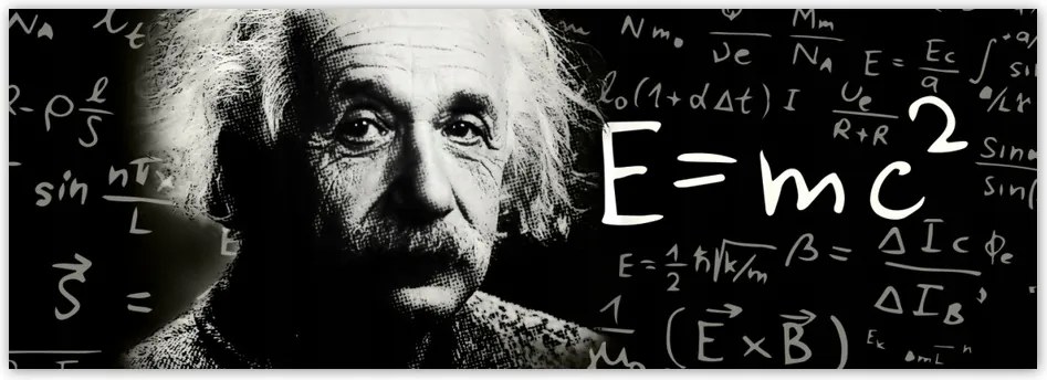 Fotótapéta flizelina 624x219 Albert Einstein E=MC2