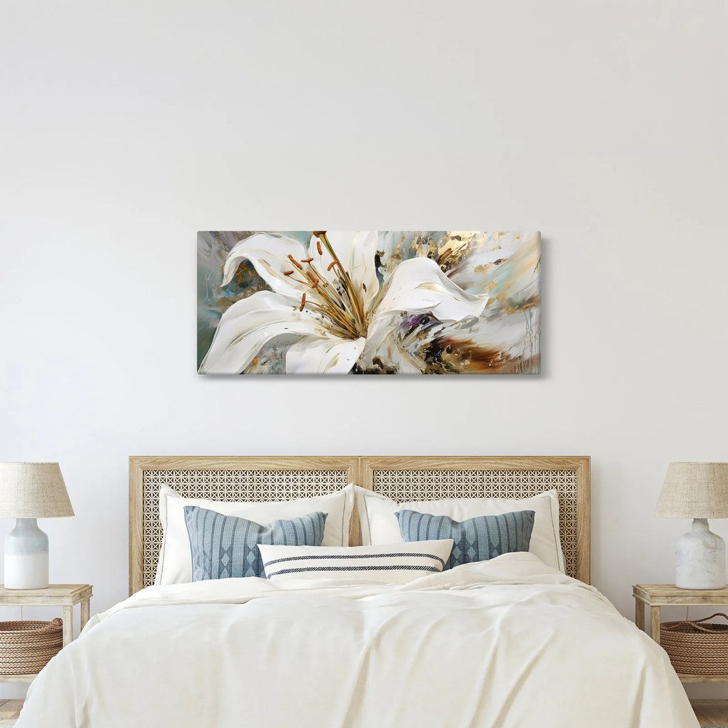 Kép - Absztrakció liliommal (120x50 cm)