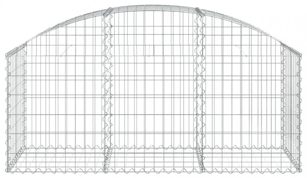 íves horganyzott vas gabion kosár 150x50x60/80 cm