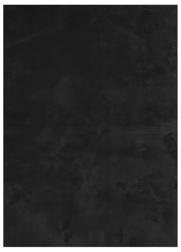 HUARTE fekete rövid szálú puha és mosható szőnyeg 140 x 200 cm