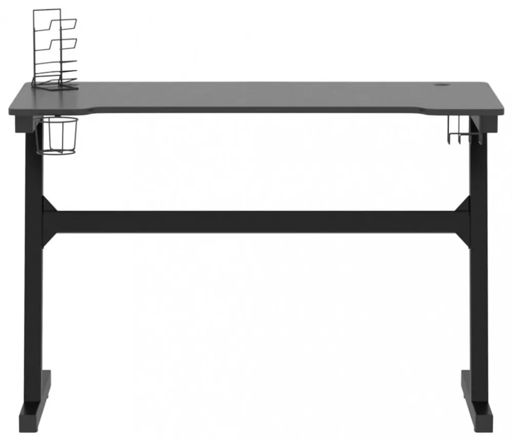 fekete Z-lábú LED-es gamer asztal 110 x 60 x 75 cm