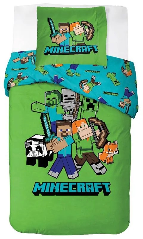 Minecraft Classic Crew ágyneműhuzat 140×200cm, 70×90 cm