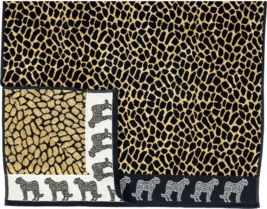 AFRIKA Strandtörölköző barna leopárd 165x90cm