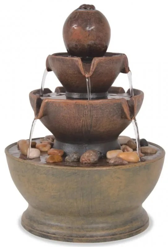 Beltéri műgyanta szökőkút szivattyúval