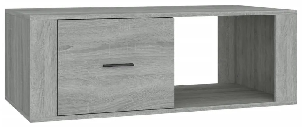 Szürke sonoma szerelt fa dohányzóasztal 100x50,5x35 cm