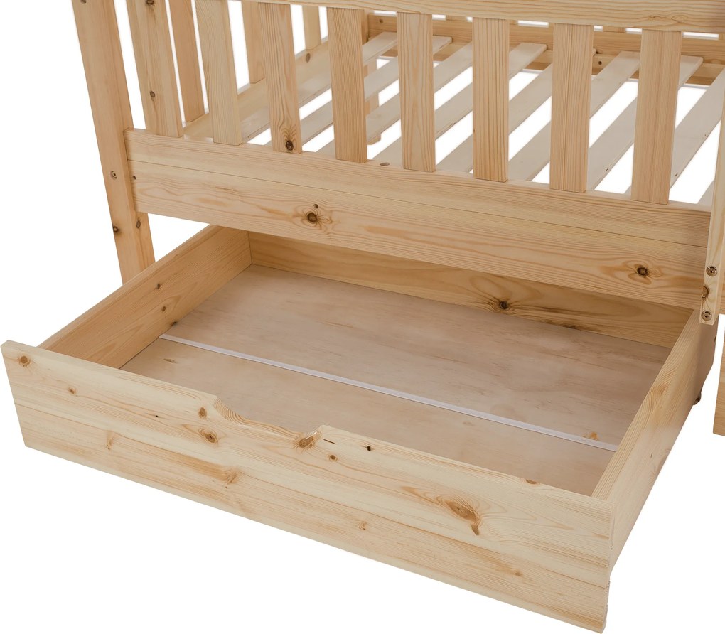 Montessori emeletes ágy, természetes, VENITA TYP 2