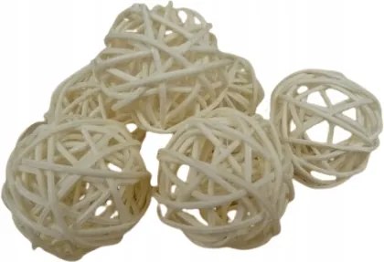 6db Rattan Golyó Natúr 4 CM Rattan Golyók