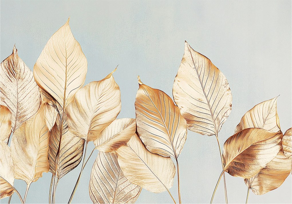 Fotótapéta Levelek Arany Absztrakt Hálószoba Nappali Tapéta Flizelina 400x280