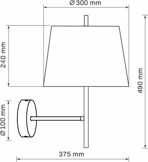 Fali lámpa ELENA 1xE27/20W/230V fehér