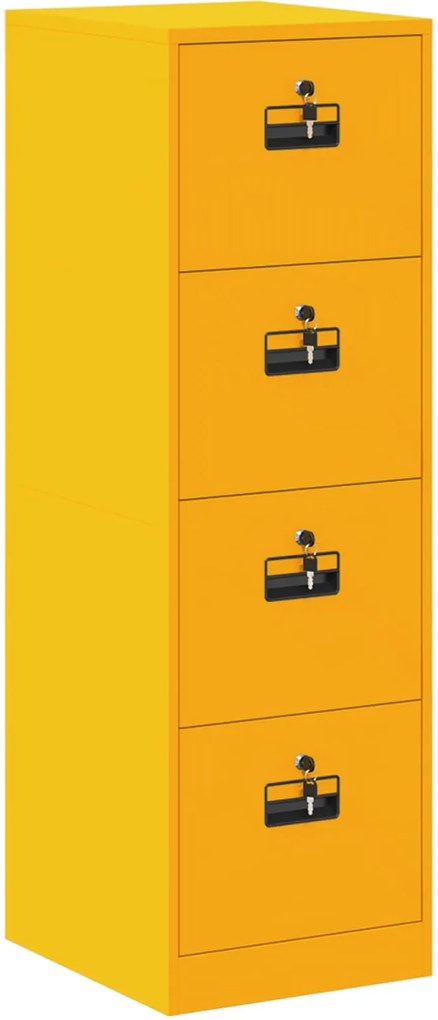 vidaXL Irattároló Szekrény 2 pcs Mustár sárga 44 x 50 x 106.5 cm