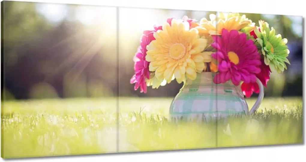 Vászonkép 120x60 Virágcsokor a réten