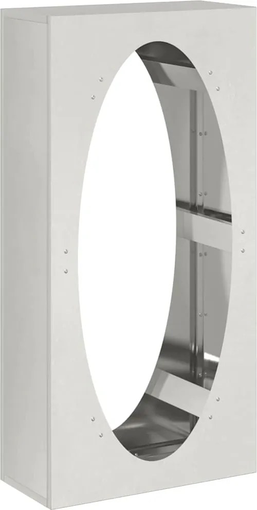 vidaXL rozsdamentes acél tűzifatároló 50x23x100 cm