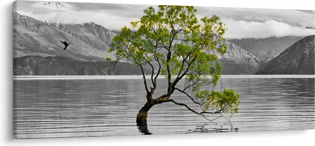 Fa képe a tó közepén (120x50 cm)