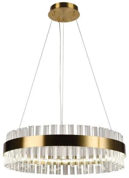 Brilagi - LED dimmelhető kristály csillár acélhuzalon HALO LED/40W/230V + távirányító