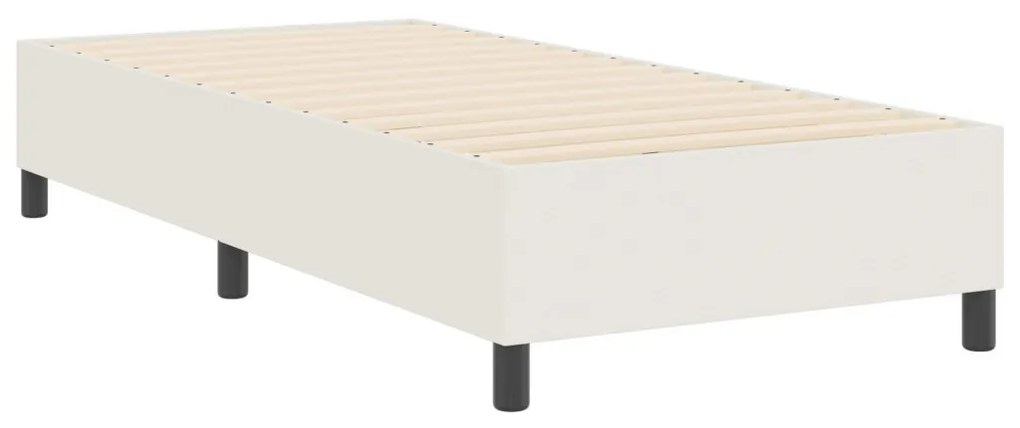 Boxspring Ágy Krém Egyszemélyes Corduroy Szövet
