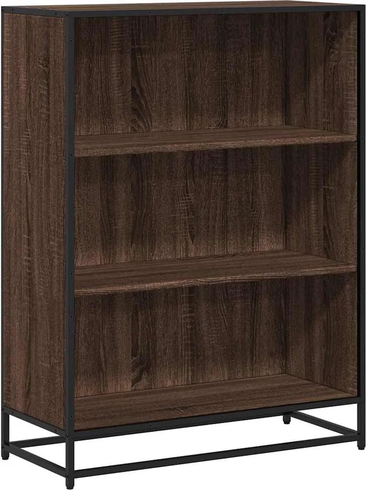 vidaXL barna tölgyszínű szerelt fa könyvszekrény 80,5x35x107,5 cm