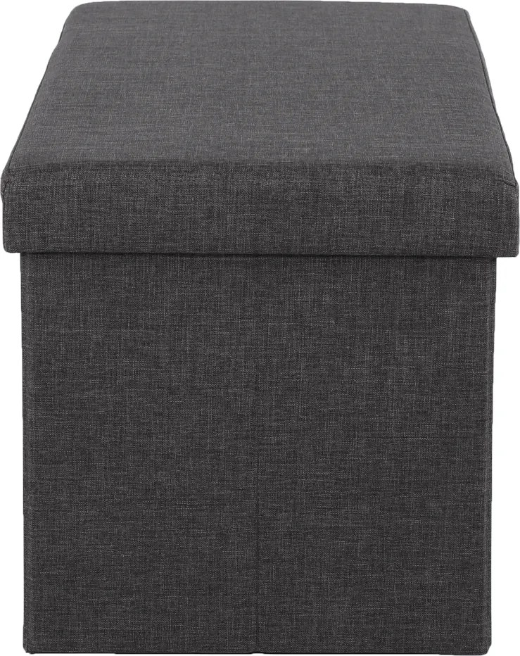 Összehajtható puff, szürke szövet, ORELIA