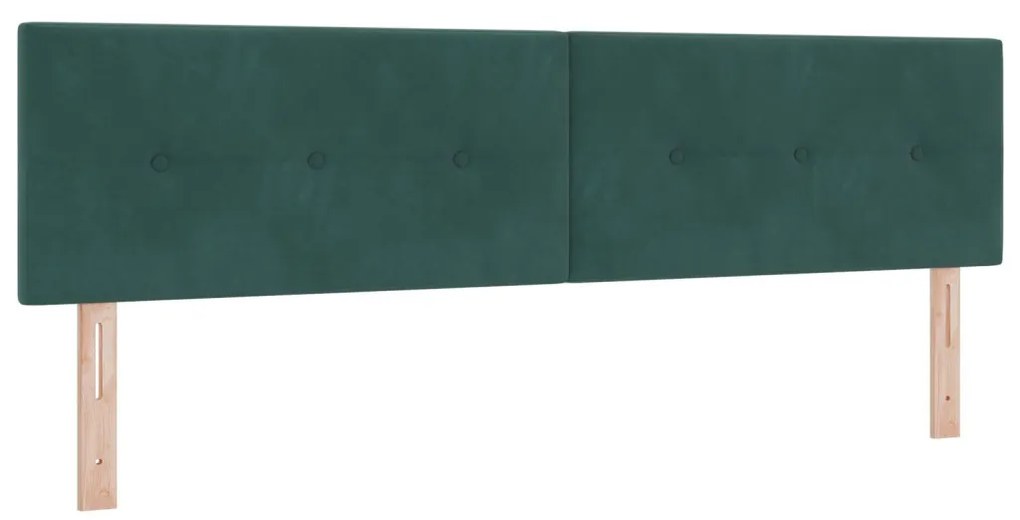 Fejtámla Gombos Zöld 180 cm Bársonyos