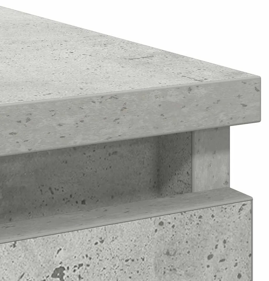 betonszürke szerelt fa tálalószekrény fiókos 71x35x84 cm