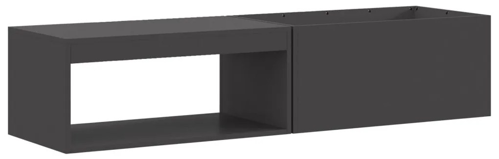 Tűzrakó Fekete 160 x 45 x 35 cm Hidegen hengerelt acél