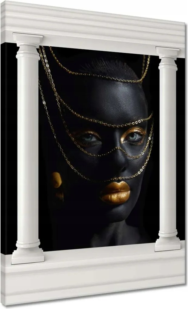 Vászonkép 50x70 Az aranyszínű csecsebecsék mögött