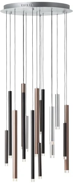 Brilliant -LED dimmelhető kábeles függőlámpa CEMBALO LED/70W/230V króm/fekete/barna