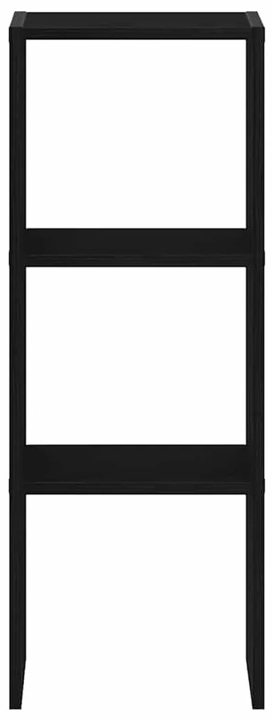 fekete tölgy szerelt fa könyvespolc halmozható 30 x 30 x 80 cm