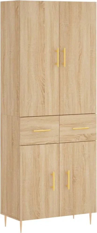 vidaXL sonoma tölgy szerelt fa magasszekrény 69,5 x 34 x 180 cm