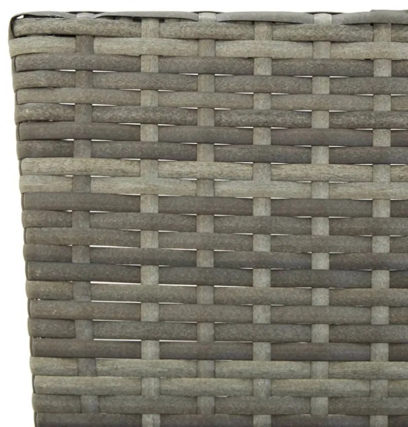 szürke polyrattan kerti pad párnákkal 176 cm