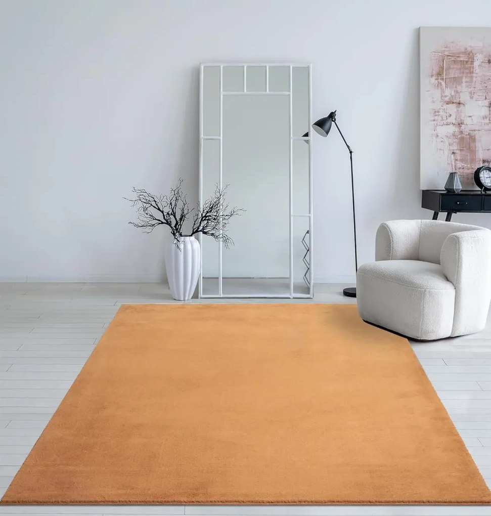 Narancs színű plüss shaggy szőnyeg, 160x230cm, Star Shaggy
