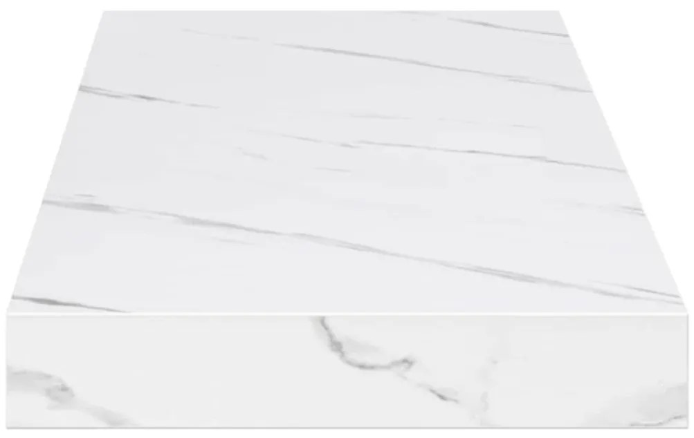 Falpolc tárolóval 2 pcs Fehér márvány 80 x 23,5 x 4 cm Faanyag