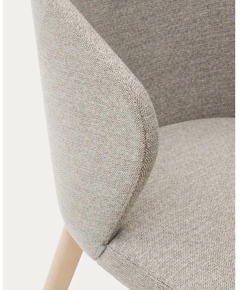 Bézs kárpitozott étkezőfotel Darice – Kave Home