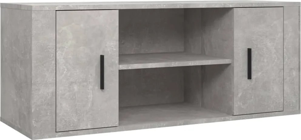 vidaXL betonszürke szerelt fa TV-szekrény 100x35x40 cm