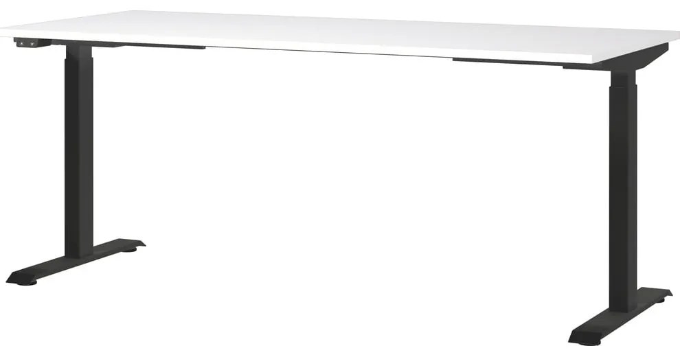 Íróasztal elektromosan állítható magassággal, fehér asztallappal 80x180 cm Jet – Germania
