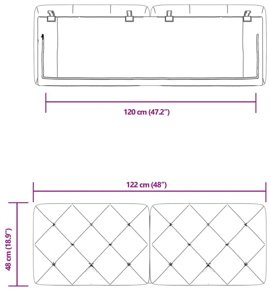 rózsaszín bársony fejtámla párna 120 cm
