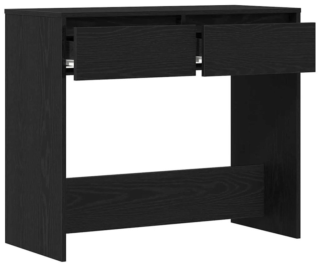 fekete tölgyszínű szerelt fa dohányzóasztal 89x41x76,5 cm