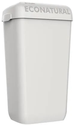 Hulladékgyűjtő, falra szerelhető, 23 l, 55,8x34,5x23 cm, LUCART EcoNatural Flow, fehér (UBC99)