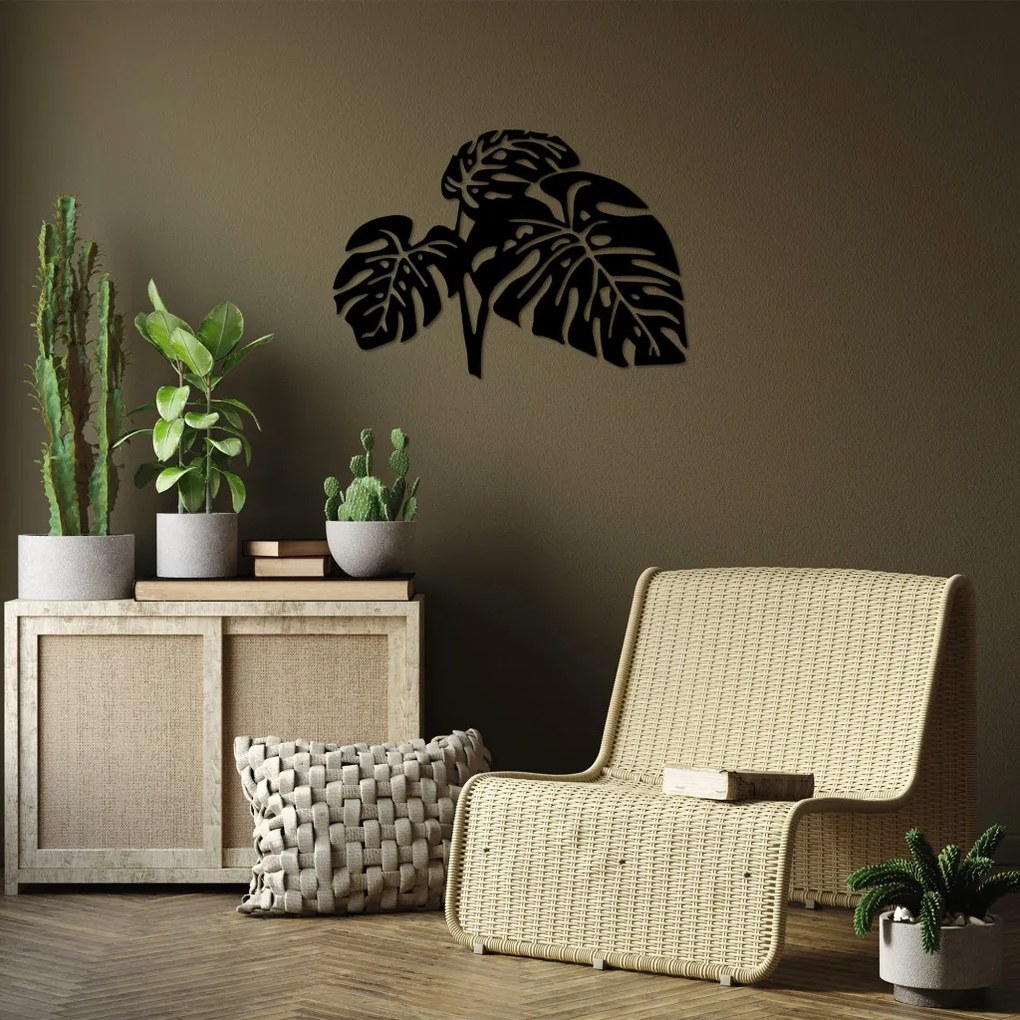 Leaves fém fali dekoráció, 70×49 cm