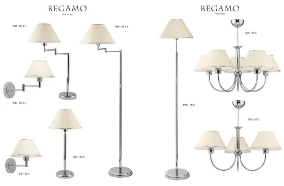 Jupiter 1582 - BG K L CH - Fali lámpa BEGAMO E27/60W