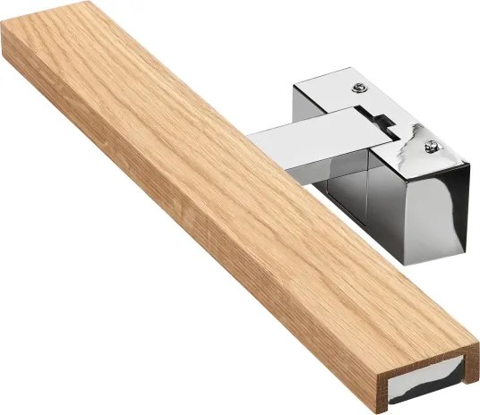 Brilagi-LED Fürdőszobai tükörvilágítás 3 az 1-ben WOODY MIRROR LED/8W/230V 40 cm IP44 króm/tölgy