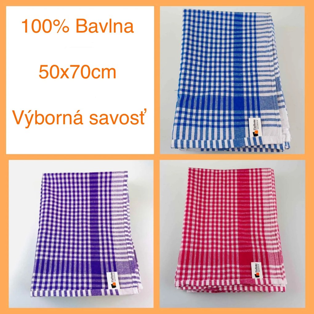 Konyhai pamut törölköző kevert színek 50x70cm 10db TiaHome